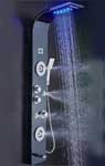 Black Shower Panel with Body Jets
