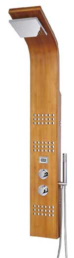 Blue Ocean Bamboo Frame Shower Panel