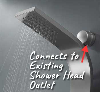 Connect Shower Panel to Existing Shower Head Outlet
