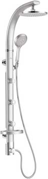 Pulse Bonzai Chrome Shower Panel with Massage Jets