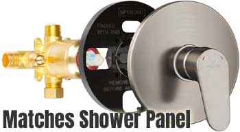 Pulse Tru Temp Mixing Valve Matches Easy Install Bonzai Shower Panel