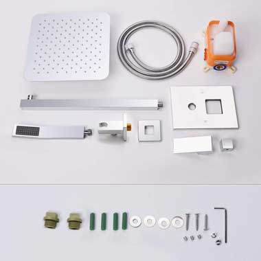 Wall Mounted Rain Shower System Parts