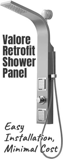 Valoe Retrofit Shower Panel - Easy Install with Minimal Cost