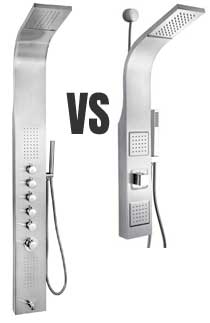 Short VS LOng Shower Panel Comparison