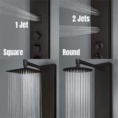 Square VS Round Shower Hardware