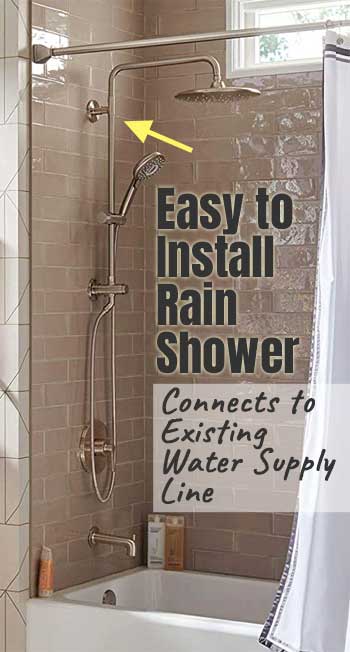 Easy-to-Install Wall Mount Rain Shower Head with Adjustable Height Handheld Sprayer